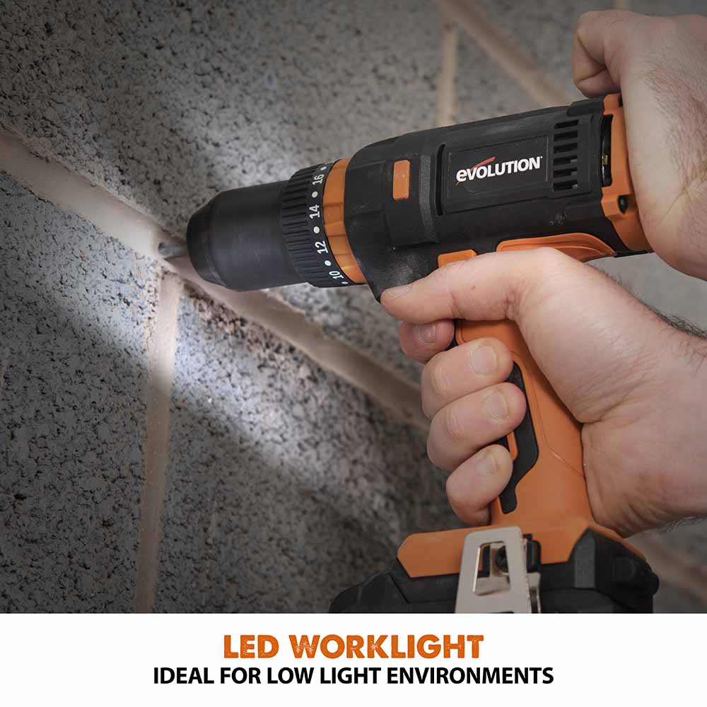 Evolution Cordless R13CMB-Li Combi Drill Driver 20V Li-Ion EXT - Image 5