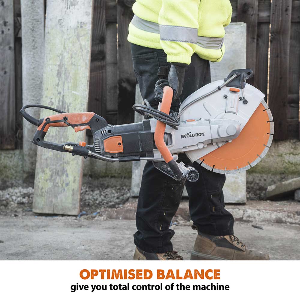Evolution R12DCT | 12 in. | Electric Concrete | Water Fed Dust Suppression | Premium Diamond Blade Included - Image 7