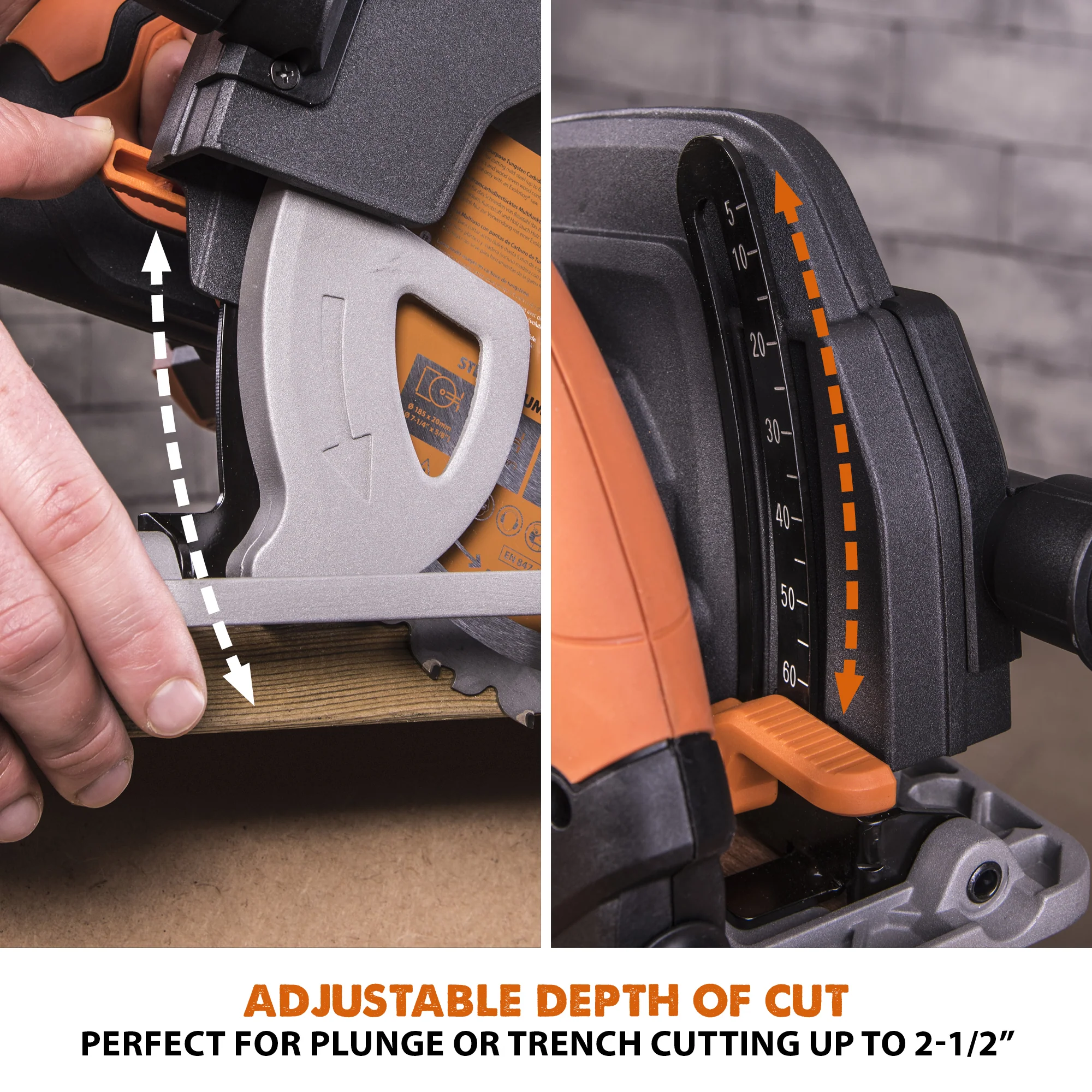 Evolution R185CCS: Multi-Material Cutting Circular Saw 7-1/4 in. Blade - Image 8