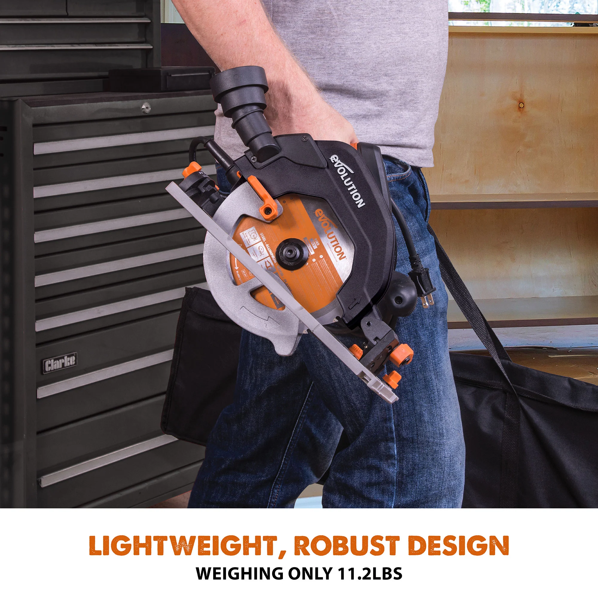 Evolution R185CCSX: Multi-Material Cutting Circular Saw 7-1/4 in. Blade With 3ft, 4in. Track Included - Image 20